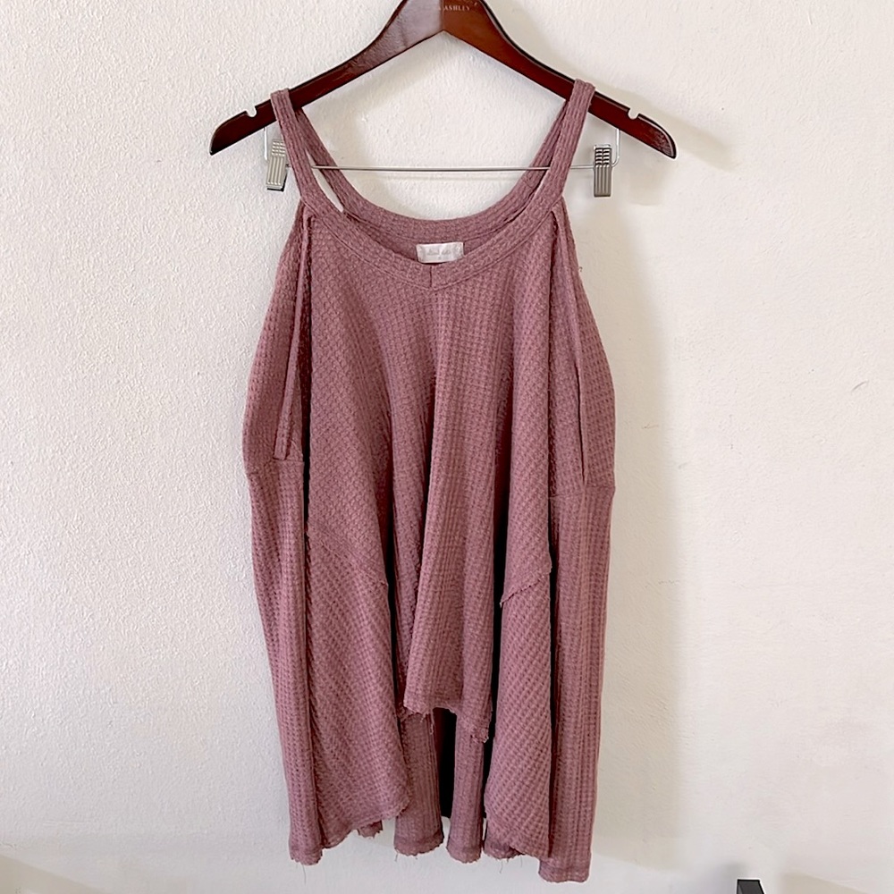 Altar'd State Cold-Shoulder Oversized Sweater